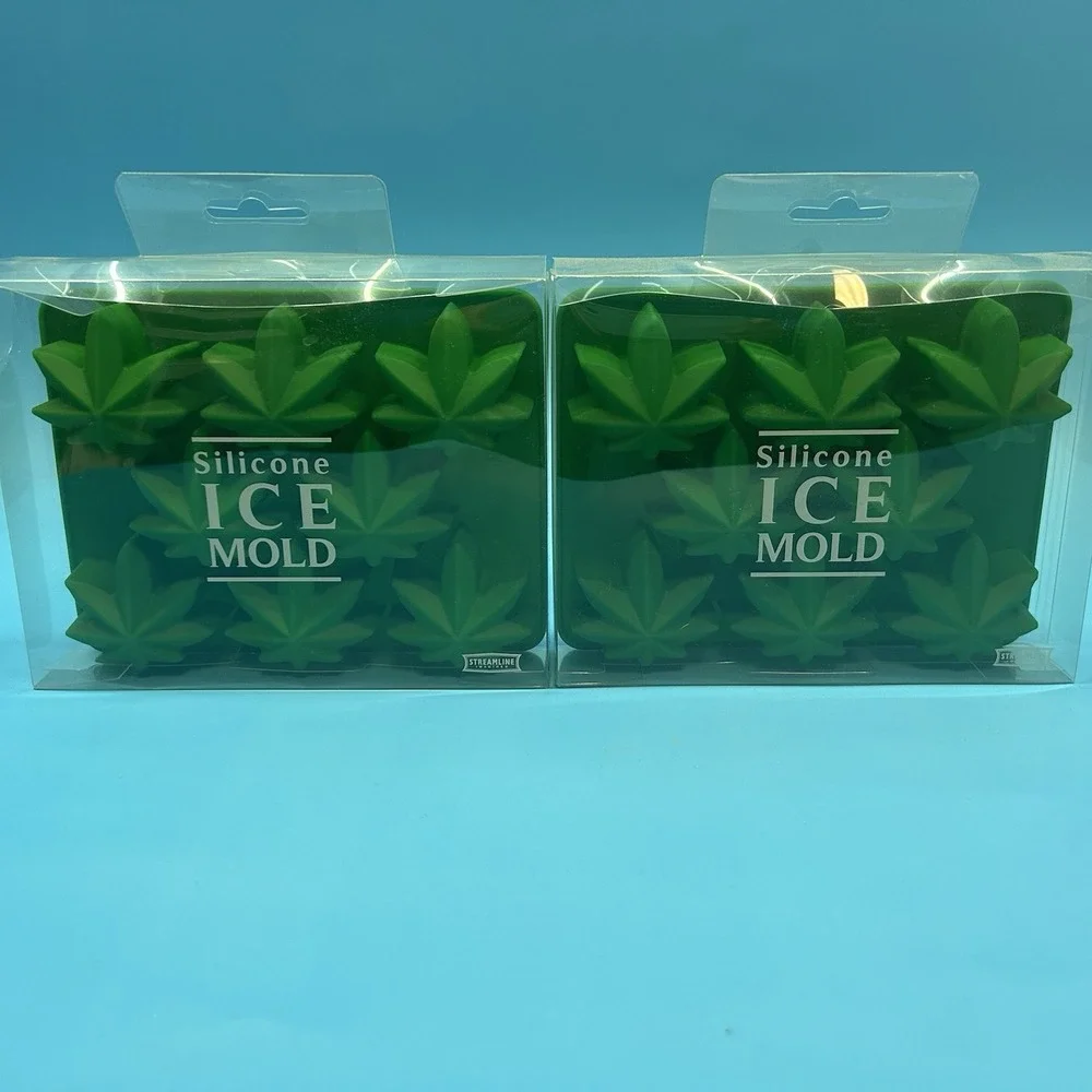 Silicone Marijuana Ice Mold (Set of 2) Cannabis Leaf Weed Leaf Candy Mold